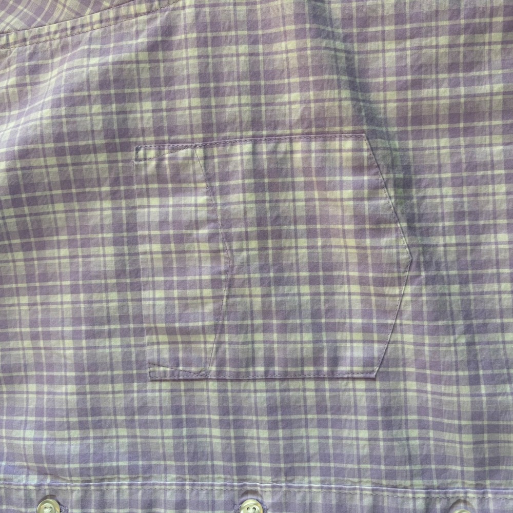 Bonobos Button Down Shirt XXL Long Purple White Plaid Standard Fit Long Sleeve - Picture 6 of 9